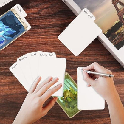 300 Pieces Trading Card Dividers, Blank Paper Card Dividers White Card Separators with Tabs for Storage Boxes, MTG TCG Sports Game Cards, 2.6 x 4.1 Inches