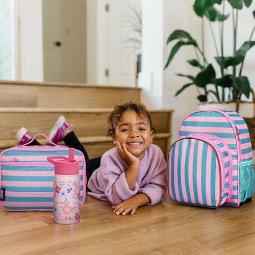 Wildkin 12 Inch Toddler Backpack for Kids, Pink Stripes | Ages 3-7, lightweight toddler backpack for daycare, preschool, and travel - color: Pink Stripes