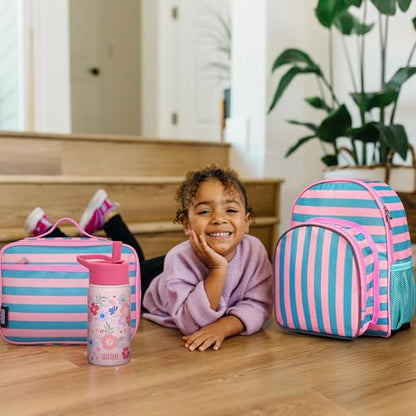 Wildkin 12 Inch Toddler Backpack for Kids, Pink Stripes | Ages 3-7, lightweight toddler backpack for daycare, preschool, and travel - color: Pink Stripes