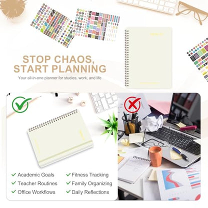 Planner 2026-2027, Weekly and Monthly Academic Year Calendar Planner, July 2026 - June 2027, Daily Agenda Book for Office School Supplies, A5(6.3'' x 8.5'') - color: C-Beige, size: 6.3"x8.5"(Jul 2026-Jun 2027)