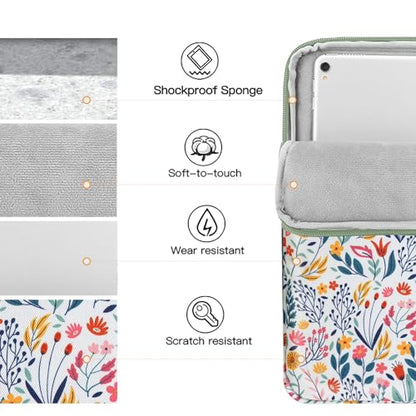 TiMOVO 9-11" Tablet Sleeve Bag, Flowers | Fit iPad 11" A16 2025 / 10.9"/10.2" / Air 11" 5/4 Gen / Galaxy Tab A9+/A11Plus 11", Fit Smart Keyboard - color: Aa-Flowers, size: 9-11 Inch