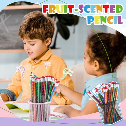 Gersoniel 120 Pcs Scented Pencils Bulk for Kids Inspirational Motivational Cute Fun Fruit Wood Graphite Pencils with Erasers for School Classroom Office Students Girls Boys Gifts Supplies