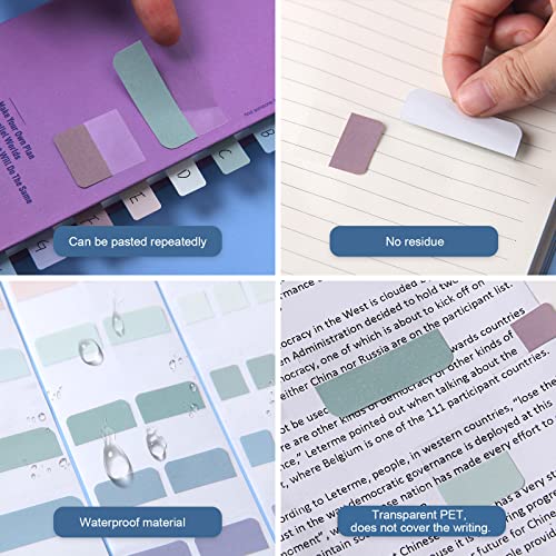AVECMOI Sticky Index Tabs for Notebooks Binders, 420 Pieces, Divider Page Markers Book Tabs, Neutral Labels Tabs for File Folders, Calendar, Planner, Morandi