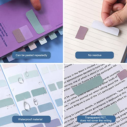 AVECMOI Sticky Index Tabs for Notebooks Binders, 420 Pieces, Divider Page Markers Book Tabs, Neutral Labels Tabs for File Folders, Calendar, Planner, Morandi