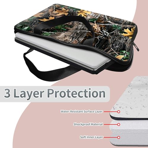 Universal Tablet Laptop Sleeve Case 10 inch, Camo Leaf Slim Carrying Case Durable Handbag Travel Laptop Bag for 7 to 10-inch Laptops/Notebook/Kids Tablet/ipad/eBook Readers - color: Camo Leaf, size: 10 inch