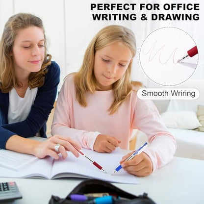 Sayglossy 200 Pack Red Gel Ink Pens Bulk, 1.0mm Retractable Click Point Ballpoint Pens Smooth Writing with Comfortable Grip for Back to School Office Classroom Business Home Work Supplies - color: Red