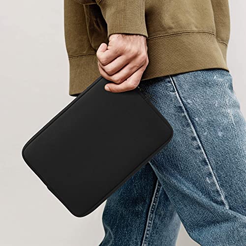 kwmobile Neoprene Pouch Compatible with 9,7"-11" Tablet - Universal Sleeve Case Cover with Zipper for Tablet - Black - color: black, size: 9,7"-11" Tablet