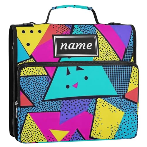 Kcldeci Zipper Binder Organizer 1.5inch 3 ring binder Bag for School and Office Expanding File Folder - color: F10