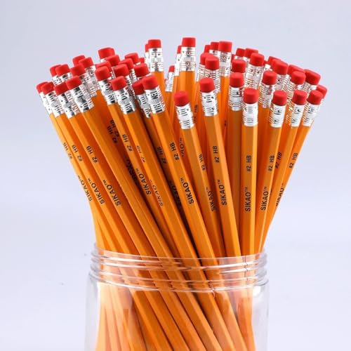 Pencils, 12Pack Number #2 HB Wood Pencils with Erasers for Kids Sketching Drawing, Classroom Must Haves Essentials for Teachers, School Supplies