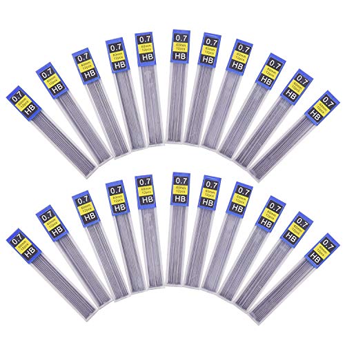Morepack 840 Pieces Lead Refills,0.7 mm HB,Break Resistant Mechanical Pencil Refills,70 Tubes (840 Pieces) - style: 0.7 mm