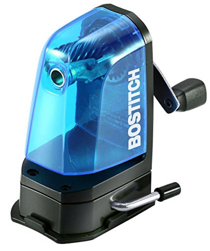 Bostitch Office Multi-Mount Manual Pencil Sharpener, Vacuum Mount or Screw Mount, Blue (MPS2-BLUE) - color: Blue