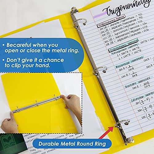 BAZIC Products 1" Swirl Poly 3-Ring Binder, 1 Pocket, 48-Case | round rings, 1 in swirl poly 3-ring binder, 1 inside pocket, holds up to 175 sheets, Durable poly - color: Swirl, size: 48-Pack