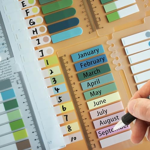 YOUDEFUL 1600pcs Translucent Sticky Note Tabs, Morandi Page Markers for Annotating Books,Repositionable Book Flags Tabs Strip with Binders, Clear Sticky Notes,Page Tabs,Index Tabs - size: Tabs White