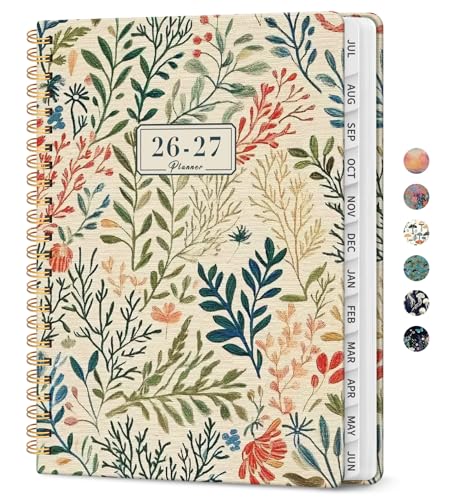 Planner 2026-2027, Academic Year Weekly and Monthly Calender Planner, from Jul 2026 - Jun 2027, Spiral Bound School Planning Book, Perfect for Teacher, Student, Women & Men, A5 (6.3" x 8.5"), Herbs - color: B-Herbs, size: (6.3"x8.5")a5