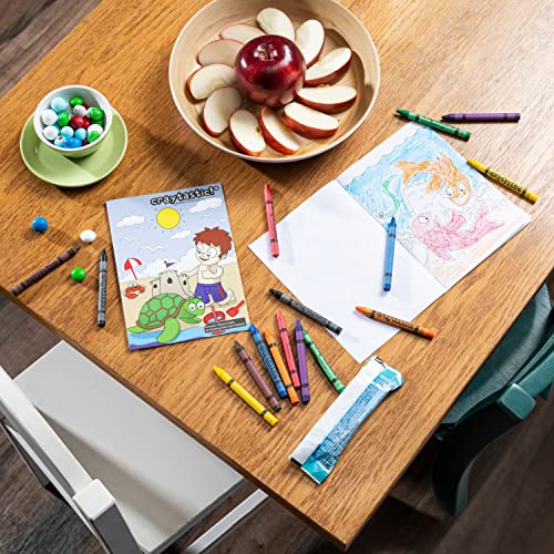 Craytastic! Bulk Crayons, 30 Individual Boxes of 8 colors/count Class Pack - Full Size, Premium (Red, Yellow, Green, Blue, Purple, Brown, Black) Safety Tested Comliant With ASTM D-4236
