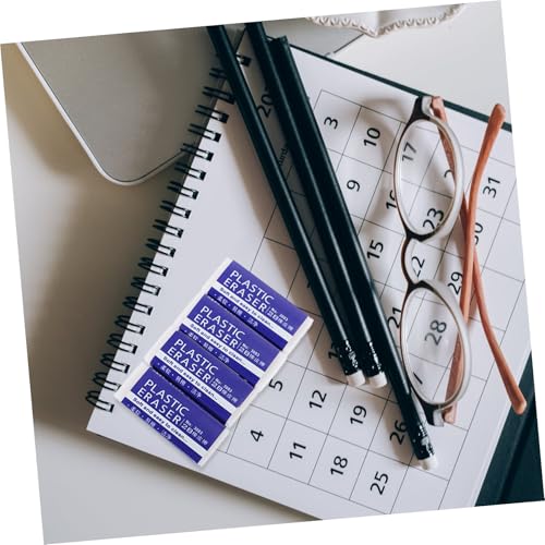 PartyKindom 24Pcs Portable Test Erasers for Students Large PVC School Supplies Multi-Function Office Writing Erasers Classroom Bulk
