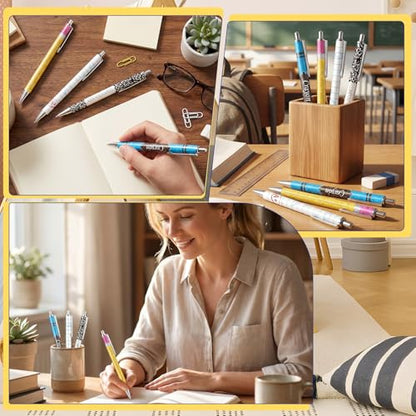 Teachers Ballpoint Pens Gifts - 16 Pcs Teacher Appreciation Set Back to School Retractable Writing Ball Point Pen Thank You Gift for Women Classroom Student Coworker Office Party Supplies - style: Teachers