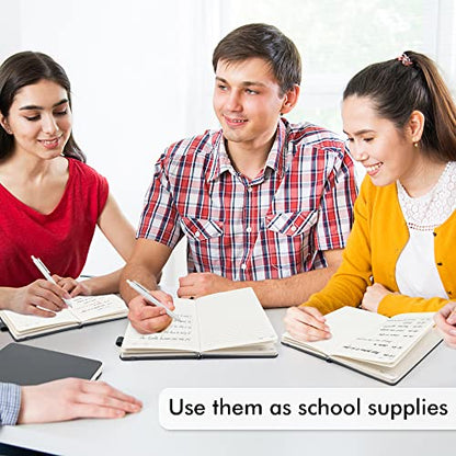 12 Pack Notebooks Journals Bulk with 12 Black Pens, Feela A5 Hardcover Notebook Classic Ruled Journal Set with Pen Holder for School Business Work Travel Writing, 120 GSM, 5.1”x8.3”, Gray - color: 12 Pack gray