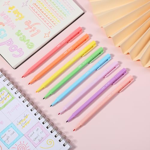 Mr. Pen- Highlighters, 8 Pack, Fine Tip, Pastel Colors, Cute Highlighters