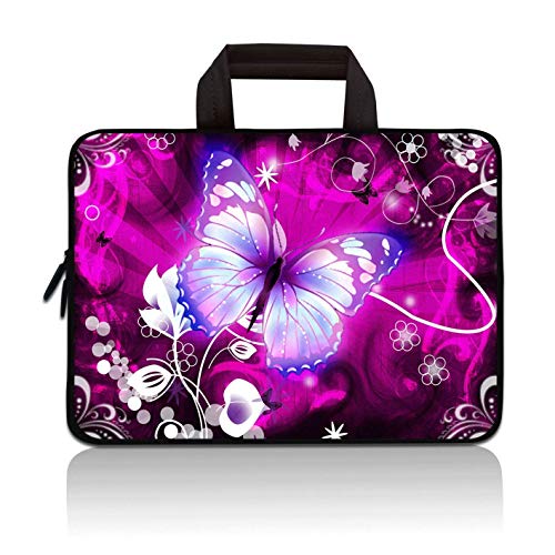 11 11.6 12 12.1 12.5 inch Laptop Carrying Bag Chromebook Case Notebook Ultrabook Bag Tablet Cover Neoprene Sleeve Fit Apple MacBook Air Samsung Acer HP DELL Lenovo Asus (Butterfly) - color: Butterfly
