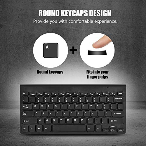 Wired Keyboard and Mouse, Ultra-Thin USB Keyboard Optical Mouse Set ComboFull Size Wire Corded Keyboard Mouse Combo Set with Number Pad for Laptop,PC,Desktop(Black)