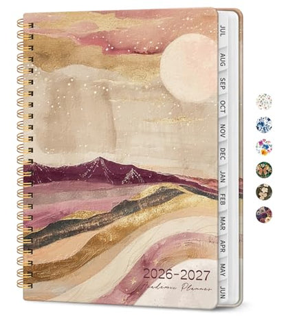 Planner 2026-2027, Academic Year Monthly and Weekly Calendar Planner, Jul 2026 - Jun 2027, Hardcover Teacher Student Planning Agenda book with Tabs, Perfect for School Office Supplies, 6.3" x 8.5" - Landscape - color: C-Landscape, size: (6.3"x8.5")a5