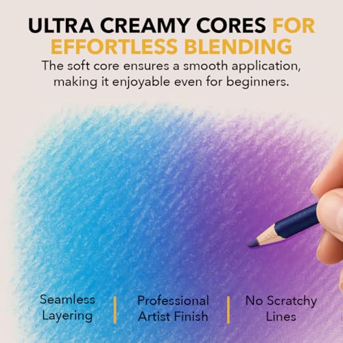 Castle Art Supplies Gold Standard 120 Colouring Pencils Set | Quality Oil-based Coloured Cores Stay Sharper, Tougher Against Breakage | For Adult Artists, Colourists | In Presentation Tin Box