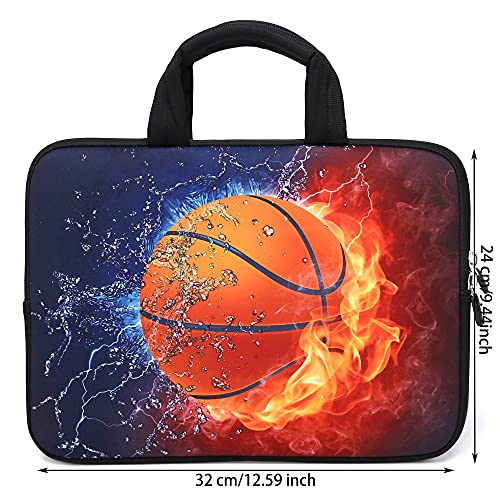 11" 11.6" 12" 12.1" 12.5" inch Laptop Carrying Bag Chromebook Case Notebook Ultrabook Bag Tablet Cover Neoprene Sleeve Fit Apple MacBook Air Samsung Google Acer HP DELL Lenovo Asus(Basketball Fire) - color: Basketball Fire
