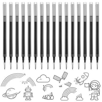 16Pcs 0.7mm Black Erasable Gel Ink Pen Refills Compatible with Frixion | for Friction, Replaceable Medium Fine Point Clicker Refill Stationery - color: Black 16pcs
