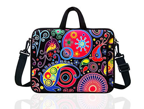 14-Inch Laptop Shoulder Bag Sleeve Case With Handle For 13" 13.3" 14" 14.1" Netbook/Macbook Air Pro (Classic Colourful) - color: Classic Colourful