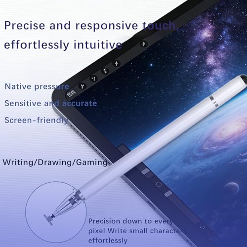 3 in 1 Stylus Pens for Touch Screens, High Sensitivity & Precision Stylus for Apple iPad iPhone Tablets Samsung Galaxy All Universal Touchscreen Devices (Black)