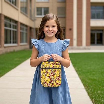 Duck Lunch Bag for Kids, Insulated School Lunch Tote | Cute reusable lunch bag with large capacity, insulated cooler tote for girls boys school, outdoor activities and snacks - color: Duck
