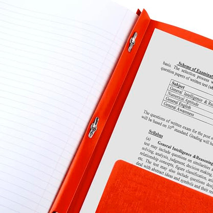 Five Star 2-Pocket Folder, Plastic Folder with Stay-Put Tabs and Prong Fasteners, Holds 8-1/2" x 11" Paper, Fire Red (72109) - color: Red, size: 1 Count (Pack of 1)
