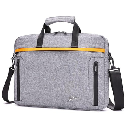 BESMART Waterproof RFID Laptop Bag fits 15.6 Inch Computer, Shoulder Business Briefcase Bag Crossbody Messenger Bags for Men - color: Grey