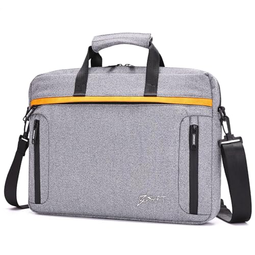 BESMART Waterproof RFID Laptop Bag fits 15.6 Inch Computer, Shoulder Business Briefcase Bag Crossbody Messenger Bags for Men - color: Grey