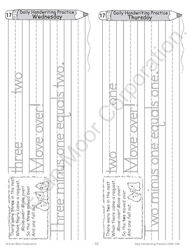 Evan-Moor Daily Handwriting Practice Traditional Manuscript, Kindergarten-Grade 6, Homeschooling and Classroom Resource Workbook, Penmanship, Writing, Letter Placement, Spacing, Alphabet Synonyms
