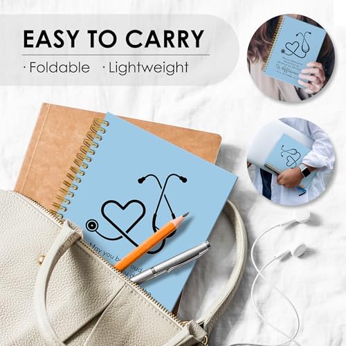 Fewgb Blue Nurse Spiral Notebook Gifts, RN Appreciation Thank You Gifts for Nurses Week Hardcover Lined Notebooks Journal for Office Work, Nursing School Student Future Nurse Notebook A5 5.5x8.3 - color: nurse-blue