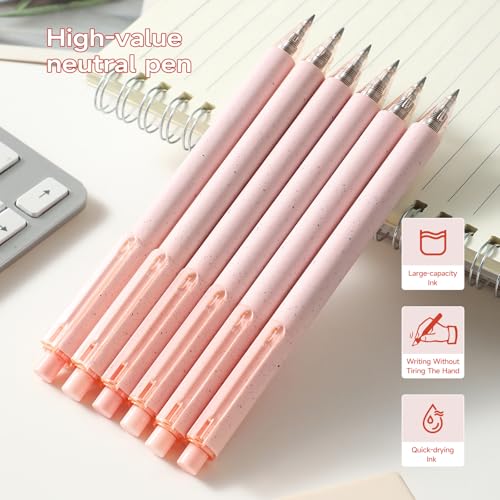 Cute Pink Pens Black Ink 25PCS Retractable Gel Pens Writing Extra Fine Point 0.5mm Gift for Women Journaling Teachers Stationery Office School - color: 25 Pink Black Ink
