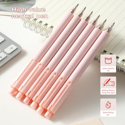 Cute Pink Pens Black Ink 25PCS Retractable Gel Pens Writing Extra Fine Point 0.5mm Gift for Women Journaling Teachers Stationery Office School - color: 25 Pink Black Ink