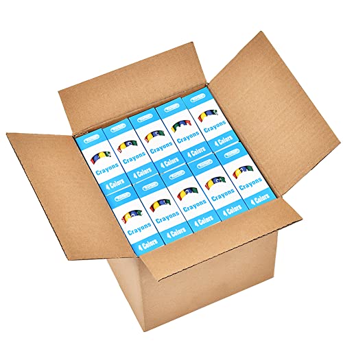 Rarlan Crayons Bulk, 4 Classic Colors, 200 Boxes, 800 Count Crayons | for Kids, Toddlers, Teachers, Restaurants, Party Favors, Goody Bags, Classroom Must Have, School Supplies