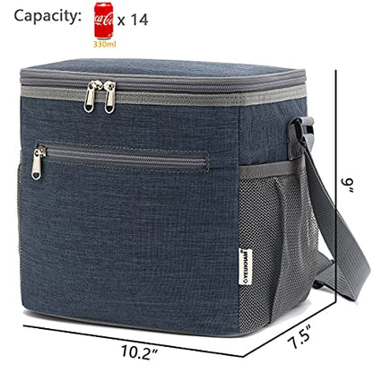 GYEUKHAM Navy Unisex Meal Holder, Durable & Safe, Long-Term Insulation, Leakproof & Water-Resistant, Large Capacity & Multi Compartments, Wide-Open-Design & Portable - color: Navy