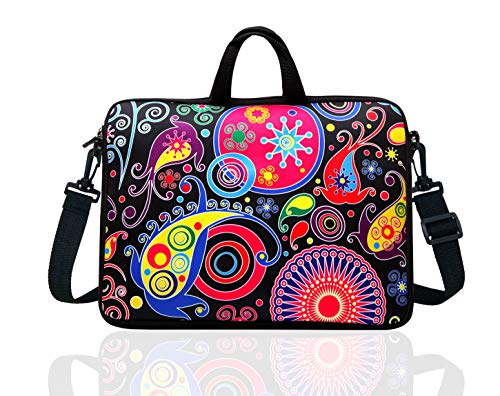 14-Inch Laptop Shoulder Bag Sleeve Case With Handle For 13" 13.3" 14" 14.1" Netbook/Macbook Air Pro (Classic Colourful) - color: Classic Colourful