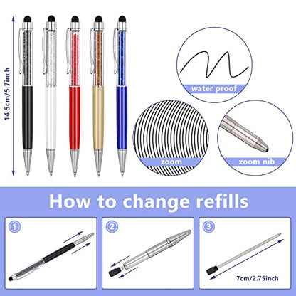MengRan 2.75'' Mini D1 Ballpoint Ink Pen Refills,Black Ink,10 Pack | 1mm Medium Tip, Compatible with Swarovski Pen Refills, for Twist Pens - color: Black