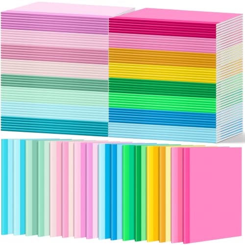 Handepo 100 Pack A5 Composition Notebooks Bulk 5"x8" Wide Ruled Soft Cover Journals, 60 Pages Composition Notebooks Bulk School Supplies for Students Classroom Office - color: Fantastic, size: A5