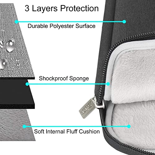 MOSISO Laptop Case 16 inch, 15-15.6 inch Laptop Sleeve Compatible with MacBook Pro 16 M5 M4 M3 M2 M1, HP Acer Dell Lenovo ASUS, Polyester Vertical Computer Sleeve Bag with Pocket, Black - color: Black, size: 16 inch