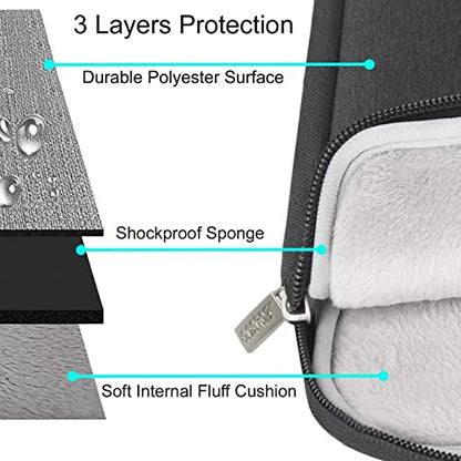 MOSISO Laptop Case 16 inch, 15-15.6 inch Laptop Sleeve Compatible with MacBook Pro 16 M5 M4 M3 M2 M1, HP Acer Dell Lenovo ASUS, Polyester Vertical Computer Sleeve Bag with Pocket, Black - color: Black, size: 16 inch