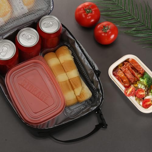 Lovoeo Lunch box Lunch bag for men women Insulated Lunchbox Lunch bags for Work Picnic Travel (Thicken light purple) - color: Thicken light purple