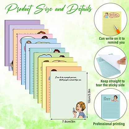 Geyee 24 Pcs Back to School Teacher Gifts Interesting Sticky Notes with Funny Pens 3 x 4 Inch Employee Appreciation Gifts for Coworkers Employee Teacher Office Staff Work Team Appreciation Gift - style: Interesting