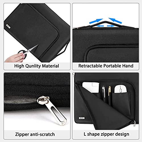 KCY Laptop Sleeve 11.6 Inch, Waterproof Slim Laptop Case Bag with Handle Compatible with Surface Pro 7/8/9/11/12, MacBook Air 11/12, 11-12 Inch Chromebook, Black - color: Black, size: 11-12.6 Inch(32x23x2.5cm)