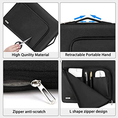 KCY Laptop Sleeve Case 15.6 Inch, Slim Waterproof Computer Cover Bag Compatible with MacBook Air 15 M3/M4, MacBook Pro 15/16, 15-16 “ Hp Lenovo Dell Acer Asus Notebook, Black - color: Black, size: 15-16 Inch(39x29x2.5cm)